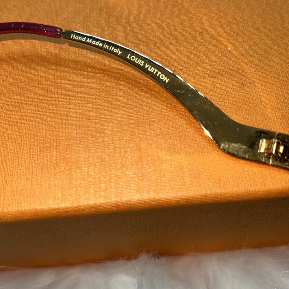 👓💛❤️LOUIS VUITTON VINTAGE SUZY EMBELLISHED OVERSIZED SUNGLASSES Z0400U M1120 - Picture 15 of 17